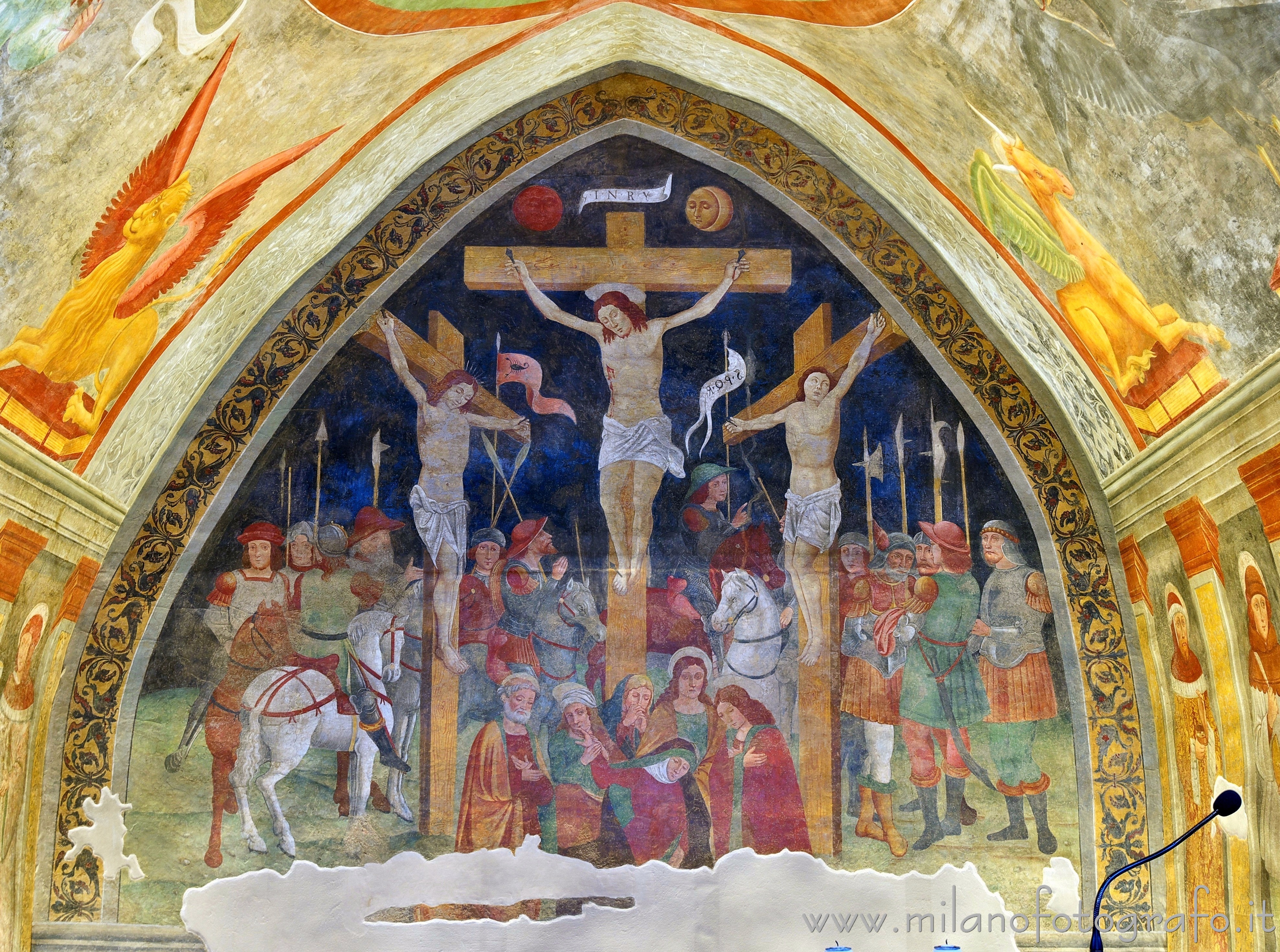 Cogliate (Milan, Italy) - Fresco of the crucifixion in the Church of St. Damian